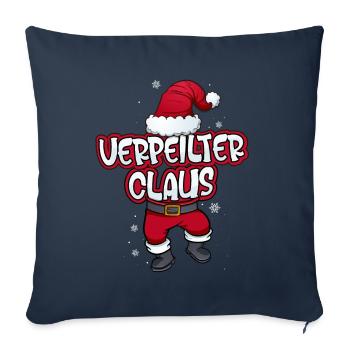 Verpeilter Claus Weihnachtsmann Kostüm Familien - Sofakissenbezug 45 x 45 cm - Navy - Vorne