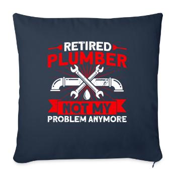 Sanitary fittings Plumbing Maintenance of San - Sofa pillowcase 17,3'' x 17,3'' (45 x 45 cm) - navy - Front