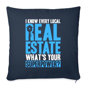 Real estate Sell house Real estate sale Geschen - Sofa pillowcase 17,3'' x 17,3'' (45 x 45 cm) - navy - Front