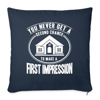 Interior Design Interior Designer House Furnishing - Sofa pillowcase 17,3'' x 17,3'' (45 x 45 cm) - navy - Front