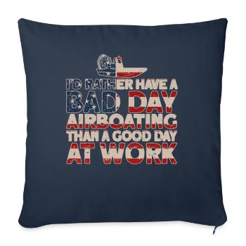 Airboat Racing Airboat Airboat Captain Gesch - Sofa pillowcase 17,3'' x 17,3'' (45 x 45 cm) - navy - Front