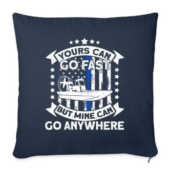 Airboat Racing Airboat Boat Captain Gift - Sofa pillowcase 17,3'' x 17,3'' (45 x 45 cm) - navy - Front