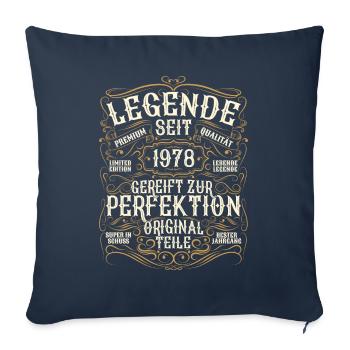 Legende 1978 Geburtstag legendär seit 1978 - Sofakissenbezug 45 x 45 cm - Navy - Vorne