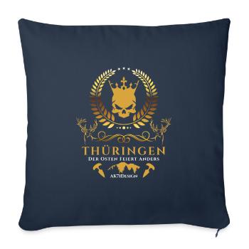 Thüringen-Der Osten feiert anders ! - Sofakissenbezug 45 x 45 cm - Navy - Vorne