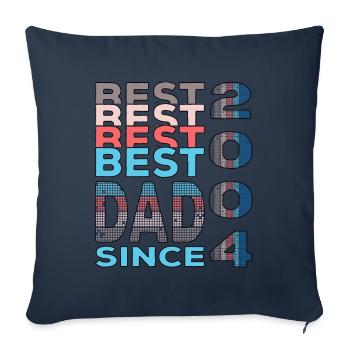 Best dad in the world since 2004 Father's Day birthday - Sofa pillowcase 17,3'' x 17,3'' (45 x 45 cm) - navy - Front