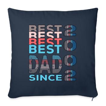 Bester Papa der Welt seit 2002 Vatertag - Sofakissenbezug 45 x 45 cm - Navy - Vorne