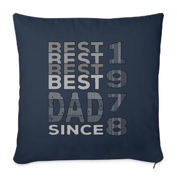 Bester Papa der Welt seit 1978 Vatertag Geburtstag - Sofakissenbezug 45 x 45 cm - Navy - Vorne