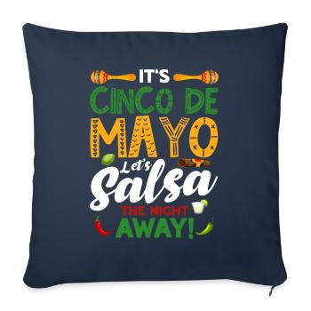 Cinco De Mayo 5 De Mayo Viva Mexico Cadeau - Housse de coussin décorative 45 x 45 cm - bleu marine - Devant