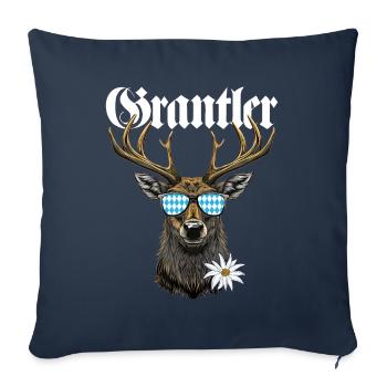 Grantler Bayern Grantln Tracht Bayern Grantln - Sofakissenbezug 45 x 45 cm - Navy - Vorne