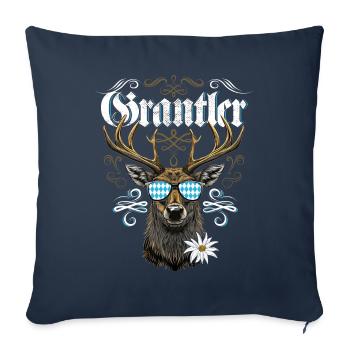 Grantler Bayern Grantln Tracht Bayern Grantln - Sofakissenbezug 45 x 45 cm - Navy - Vorne