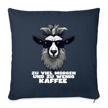 Funny sheep design with saying - Sofa pillowcase 17,3'' x 17,3'' (45 x 45 cm) - navy - Front