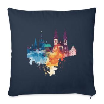 Élan - Housse de coussin décorative 45 x 45 cm - bleu marine - Devant