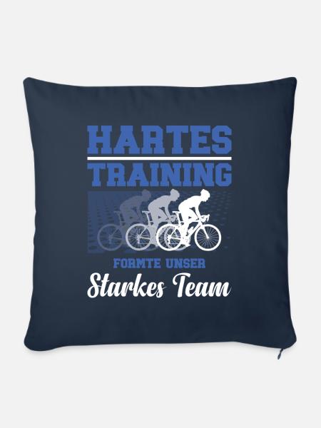 Starkes Team Fahrrad fahren - Sofakissenbezug 45 x 45 cm - Navy