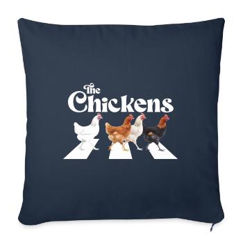 The Chickens Chickens Chicken Funny Music - Sofa pillowcase 17,3'' x 17,3'' (45 x 45 cm) - navy - Front
