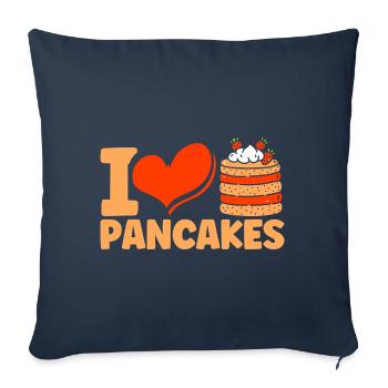 Pancakes Lovers Breakfast Pancakes Fluffi - Sofa pillowcase 17,3'' x 17,3'' (45 x 45 cm) - navy - Front