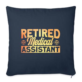 Medical School Assistant in Health Care - Sofa pillowcase 17,3'' x 17,3'' (45 x 45 cm) - navy - Front
