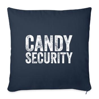 Candy Security Halloween Costume Parents Drôle - Housse de coussin décorative 45 x 45 cm - bleu marine - Devant