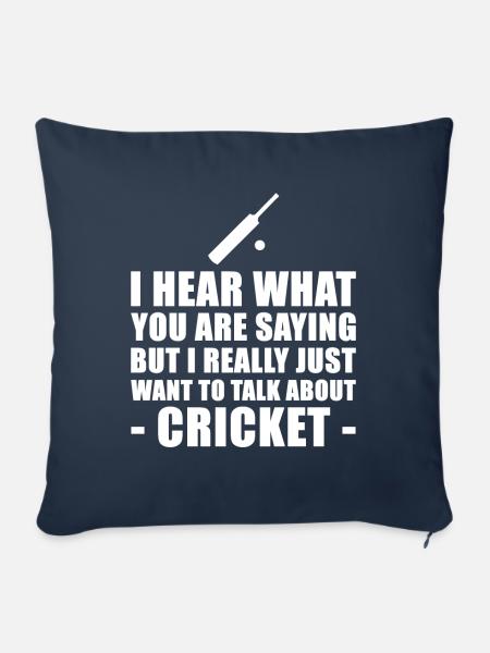 Lustige Cricket-Geschenk-Idee - Sofakissenbezug 45 x 45 cm - Navy