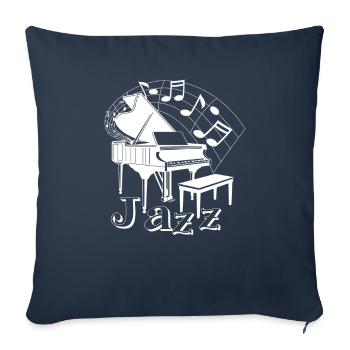 jazz - Housse de coussin décorative 45 x 45 cm - bleu marine - Devant