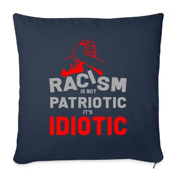 Anti-racism Anti Against Racism Nazis Right - Sofa pillowcase 17,3'' x 17,3'' (45 x 45 cm) - navy - Front