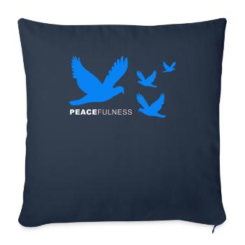 peace doves - Sofa pillowcase 17,3'' x 17,3'' (45 x 45 cm) - navy - Front