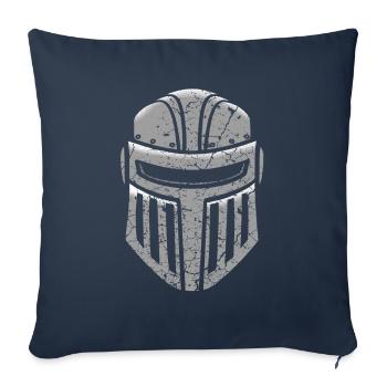 Knight helmet armor medieval - Sofa pillowcase 17,3'' x 17,3'' (45 x 45 cm) - navy - Front