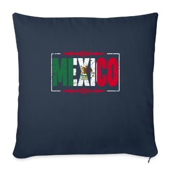 Mexique - Housse de coussin décorative 45 x 45 cm - bleu marine - Devant