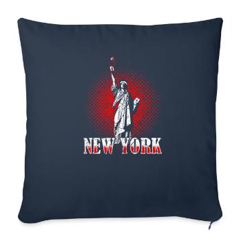 New York - Housse de coussin décorative 45 x 45 cm - bleu marine - Devant