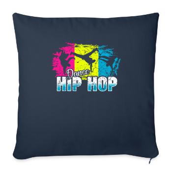 Hip Hop Music Tnazen Breakdance - Housse de coussin décorative 45 x 45 cm - bleu marine - Devant
