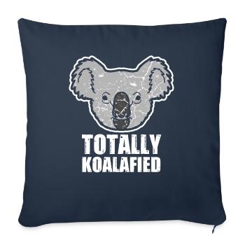 Koala Drôle Australie - Housse de coussin décorative 45 x 45 cm - bleu marine - Devant