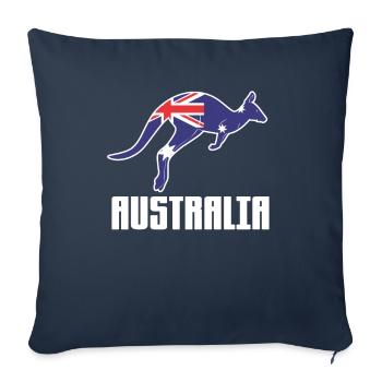 Australie - Housse de coussin décorative 45 x 45 cm - bleu marine - Devant
