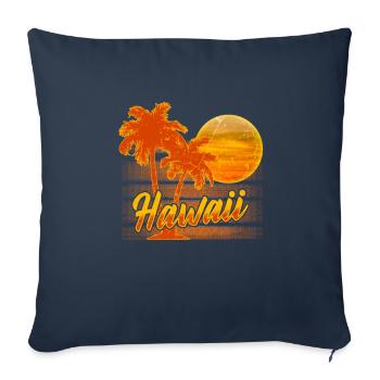 Hawaii - Housse de coussin décorative 45 x 45 cm - bleu marine - Devant