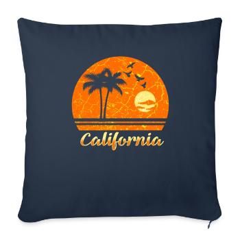 Californie Californie États-Unis d'Amérique - Housse de coussin décorative 45 x 45 cm - bleu marine - Devant