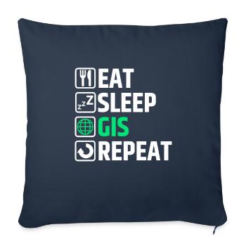 GIS Geoinformation Geoinformatics Geography - Sofa pillowcase 17,3'' x 17,3'' (45 x 45 cm) - navy - Front