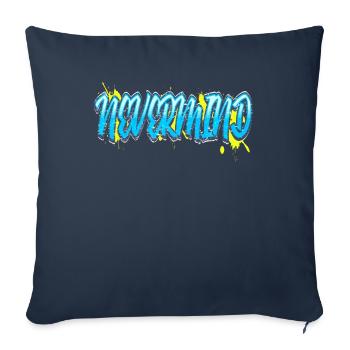 Graffiti - Housse de coussin décorative 45 x 45 cm - bleu marine - Devant