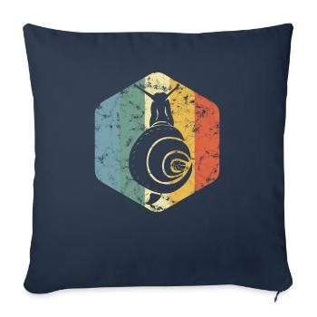 Cadeau d'escargot de coquille d'escargot cool - Housse de coussin décorative 45 x 45 cm - bleu marine - Devant