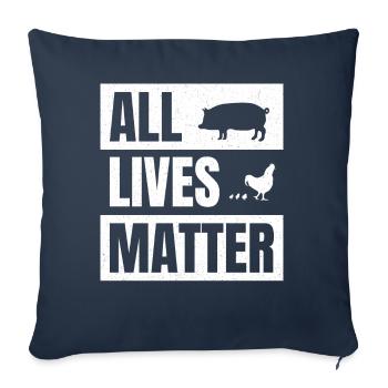Activiste des droits des animaux activiste des droits des animaux veganisme vegan - Housse de coussin décorative 45 x 45 cm - bleu marine - Devant