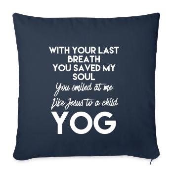 George Yog Michael Jesus T-shirt - Sofa pillowcase 17,3'' x 17,3'' (45 x 45 cm) - navy - Front