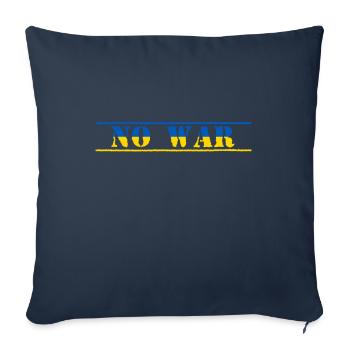 No War - Kein Krieg - Für Frieden - Sofakissenbezug 45 x 45 cm - Navy - Vorne