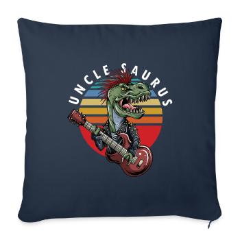 Uncle T-Rex Guitar Player Guitarist Niece Nephew - Sofa pillowcase 17,3'' x 17,3'' (45 x 45 cm) - navy - Front