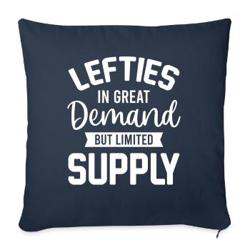 Lefty - Lefties In Great Demand But Limited Supply - Sofa pillowcase 17,3'' x 17,3'' (45 x 45 cm) - navy - Front