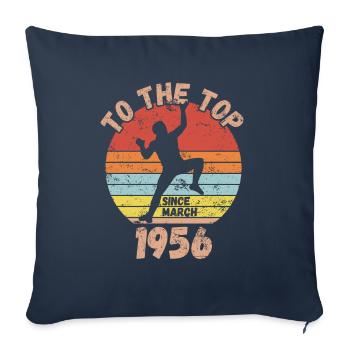 Birthday Climbing Bouldering since March 1956 - Sofa pillowcase 17,3'' x 17,3'' (45 x 45 cm) - navy - Front