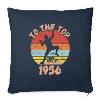 Birthday Climbing Bouldering since August 1956 - Sofa pillowcase 17,3'' x 17,3'' (45 x 45 cm) - navy - Front