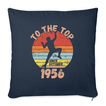 Birthday Climbing Bouldering since October 1956 - Sofa pillowcase 17,3'' x 17,3'' (45 x 45 cm) - navy - Front