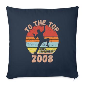 Climbing, bouldering, climbers, ice climbing, boulde - Sofa pillowcase 17,3'' x 17,3'' (45 x 45 cm) - navy - Front