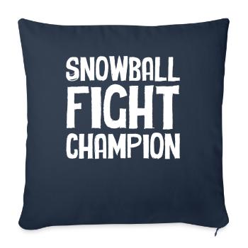 Snowball Fight - Snowball Fight Champion - Sofa pillowcase 17,3'' x 17,3'' (45 x 45 cm) - navy - Front
