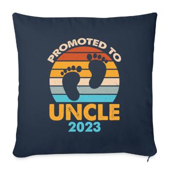 Promoted To Aunt 2023 Retro Sunset - Sofa pillowcase 17,3'' x 17,3'' (45 x 45 cm) - navy - Front