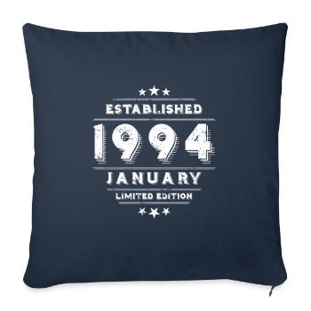 Geburtstag im Januar 1994 - January - Sofakissenbezug 45 x 45 cm - Navy - Vorne