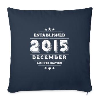 Birthday in December 2015 - December - Sofa pillowcase 17,3'' x 17,3'' (45 x 45 cm) - navy - Front