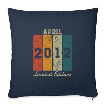 Birthday: April 2012 - Limited Edition Retro - Sofa pillowcase 17,3'' x 17,3'' (45 x 45 cm) - navy - Front